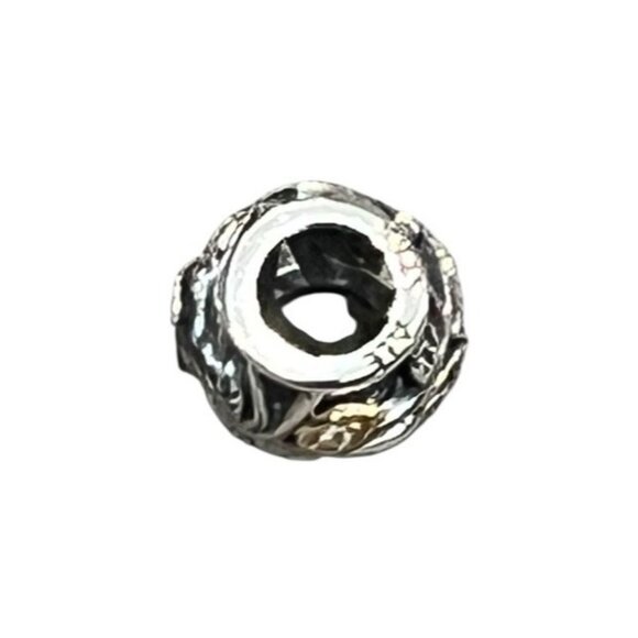 Pandora 925 Sterling Silver 14k Gold Family Bead Tree Charm 791205CZ 2 Tone New - Picture 5 of 6
